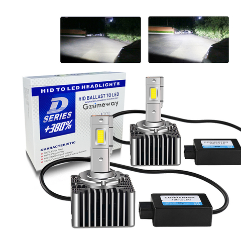 2 pièces lampe de voiture D3S LED D1S D5S D8S D4S Canbus ampoule 12V Auto Headligt D2R D4R haute puissance 70W 17200LM Kit pour remplacer la Conversion HID ► Photo 1/6