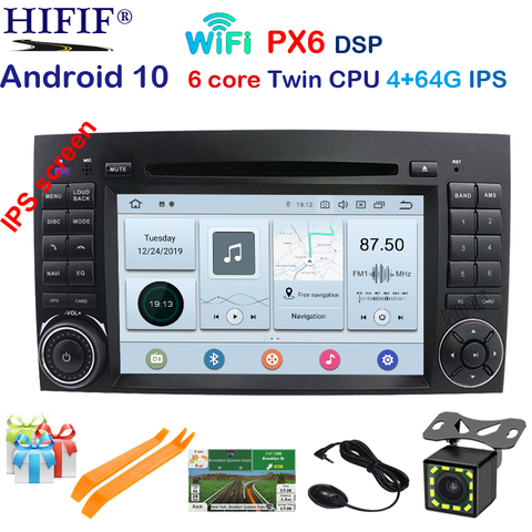 PX6 2 din autoradio lecteur dvd de voiture pour Mercedes Benz B200 A classe B W169 W245 Viano Vito W639 Sprinter W906 Android 10.0 GPS ► Photo 1/6