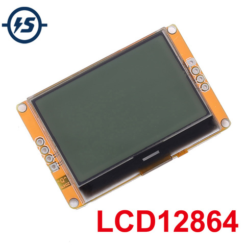 LCD12864 IIC Module d'affichage LCD 128x64 points 5V matrice graphique LCD 12864 jaune rétro-éclairage ► Photo 1/6
