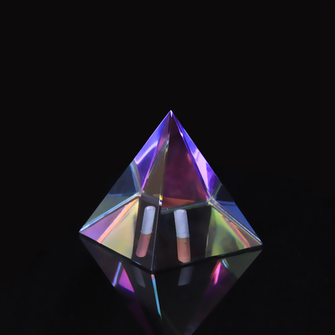 Pyramide égyptienne arc-en-ciel coloré cristal pyramide prisme pour artisanat photographie ► Photo 1/6