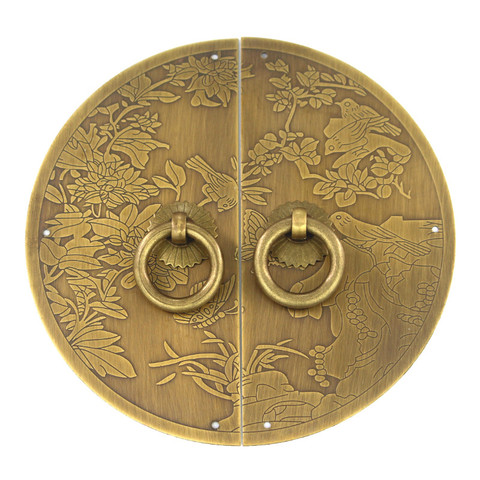 Bibliothèque en cuivre Antique chinois, meubles anciens, bibliothèque à poignées de porte, placard, poignées de porte, poignées de porte, poignées rétro, 110 140 180mm ► Photo 1/3