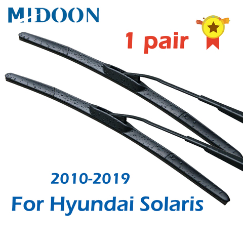 MIDOON-lames d'essuie-glace hybride pour pare-brise, 1 paire, pour Hyundai Solaris, 2010, 2011, 2012, 2013, 2014, 2015, 2016, 2017 ► Photo 1/6