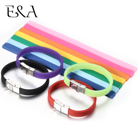 5 pièces élastique sollicone sangle pour Bracelet faisant 10 couleurs Solicon Crods bijoux faisant des accessoires pour griffes fermoirs ► Photo 1/6