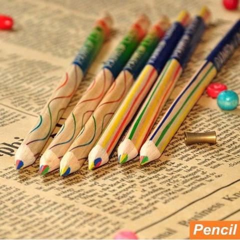 10 pièces/lot bricolage mignon professionnel crayon de couleur crayons de couleur bois arc-en-ciel couleurs crayon pour dessin ensemble peinture coloriage enfant ► Photo 1/5