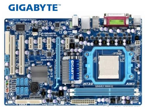 Gigabyte – carte mère GA-770T-D3L originale, Socket AM3 DDR3, usb 770, 8 go, pièce d'occasion, pour ordinateur de bureau ► Photo 1/3