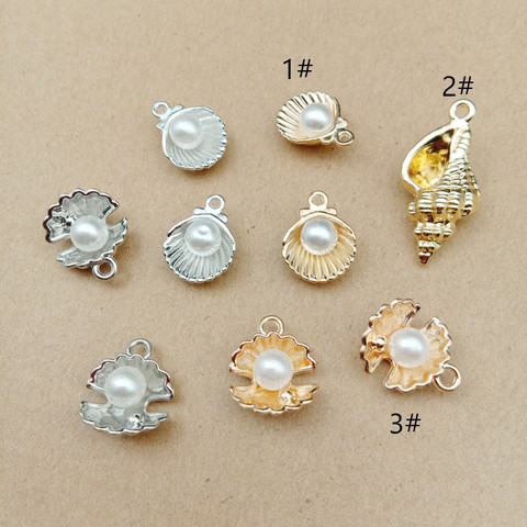 10 pièces perle coquille et conque breloques pour la fabrication de bijoux et artisanat mode boucle d'oreille pendentif collier bracelet breloques ► Photo 1/6