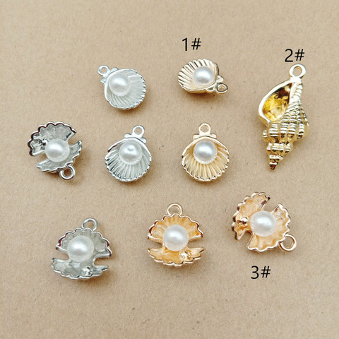 10 pièces perle coquille et conque breloques pour la fabrication de bijoux et artisanat mode boucle d'oreille pendentif collier bracelet breloques ► Photo 1/6