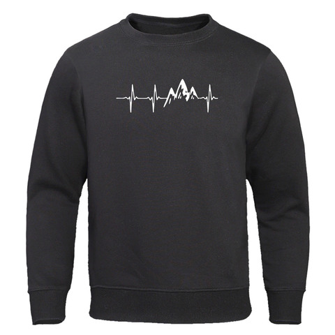 Sweat-shirt Mountain Ecg de haute qualité pour hommes, vêtement amusant, Hip-Hop, Streetwear Harajuku, automne, sweat à capuche homme ► Photo 1/6