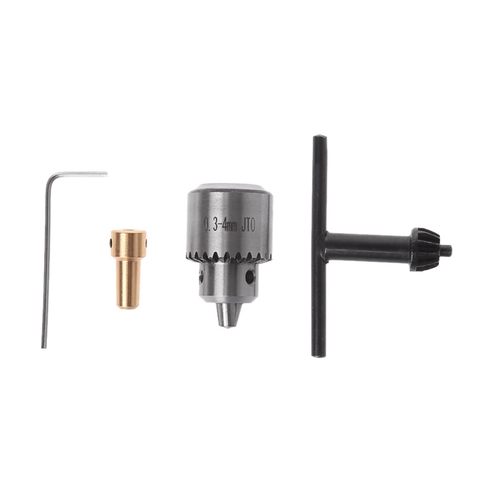 2022 nouveau 4x Micro moteur perceuse mandrin pince 0.3-4mm avec clé 3.17mm arbre bielle ► Photo 1/6