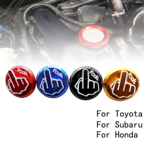 Bouchon de réservoir de remplissage d'huile moteur, 4 couleurs, couvercle de décoration individuelle pour Toyota Honda Subaru ► Photo 1/2