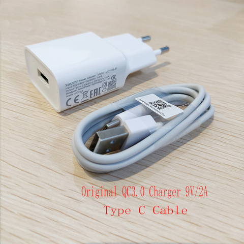 Chargeur Original pour XIAOMI POCOPHONE F1, prise ue, adaptateur rapide QC 3.0, câble de Type C ► Photo 1/6