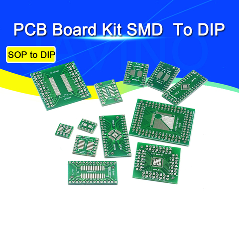 Kit de carte de circuit imprimé de 10 pièces SMD tourner à DIP adaptateur plaque de convertisseur SOP MSOP tsop SOT23 8 10 14 16 20 28 SMT à DIP ► Photo 1/6