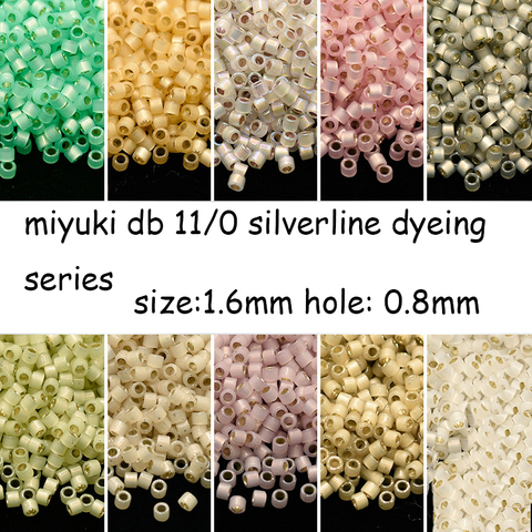 Miyuki-perles de graines, 21 couleurs, Delica, 1.6mm, série de teinture Silverline, paquet de 5G à faire soi-même ► Photo 1/6