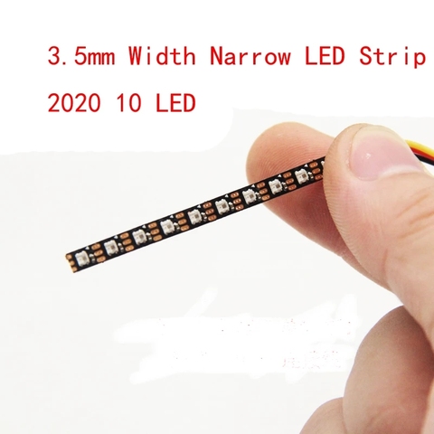 5 pièces 3.5mm Largeur WS2812 Flexible LED Bande Carte Puce 5V avec 10 2022 LED RVB IC Intégré 50mm Longueur pour Whoop Course FPV ► Photo 1/4