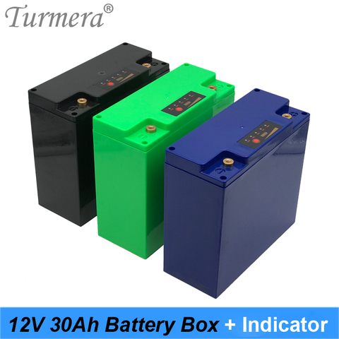 12V 30Ah batterie boîte mallette de rangement avec indicateur de capacité construire 48 pièce 18650 batterie pour alimentation sans interruption 12V Turmera ► Photo 1/6