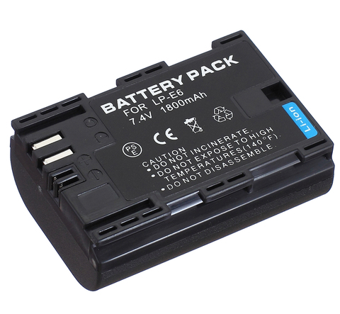 Pack de batteries Lithium-Ion rechargeables, pour Canon LP-E6, LP-E 6, LPE6, LP-E6N, LP-E 6N, LPE6N ► Photo 1/4