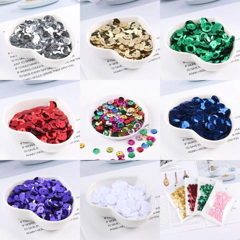 360 pcs/Lot 8mm Tasse Ronde Lâche Paillettes Paillettes À Coudre Artisanat à base D'argent Sequin Pour Artisanat 20 Couleurs Disponibles livraison Gratuite ► Photo 1/6