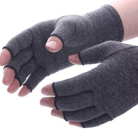 Gants de Compression en arthrite, 1 paire, pour soulager les douleurs articulaires, thérapie, doigts ouverts ► Photo 1/5