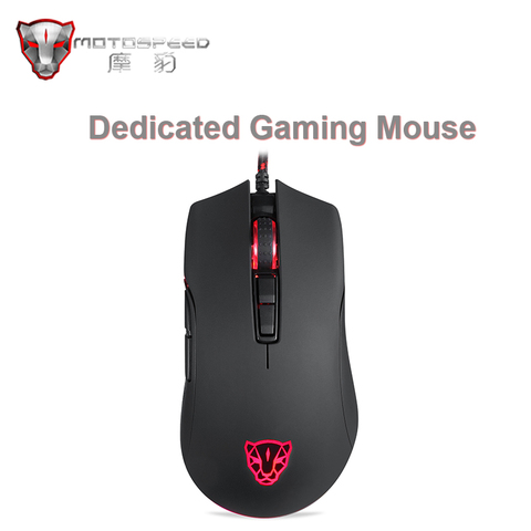 Motospeed – souris de jeu V70 à câble USB, 6400 DPI, multicolore, rétroéclairage rvb, pour joueur en ligne sur ordinateur, PMW6400, PMW3360, 12000 ► Photo 1/6