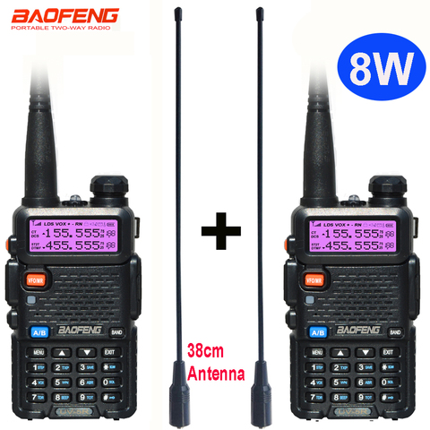 2 pcs Baofeng UV-5R Radio Talkie Walkie UV 5R UV5R deux voies radio Émetteur avec molle Féminine radio rantenna 771 ► Photo 1/6