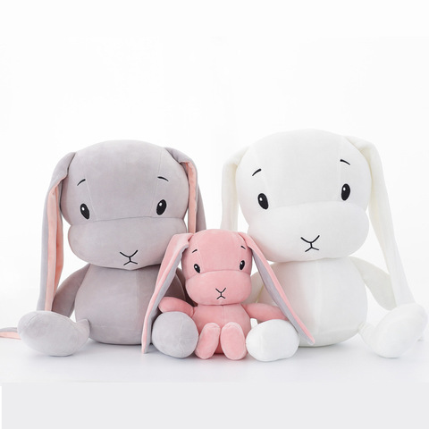 Lapin en peluche pour enfants, jouets en forme d'animaux mignons, poupée bébé, jouet d'accompagnement pour le sommeil, cadeaux pour enfants, 50CM, 30CM, WJ491 ► Photo 1/5