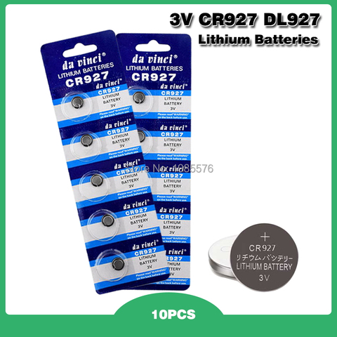 Piles bouton de montre, 10 pièces, 3V, CR927 927 DL927 BR927 BR927-1W CR927-1W ECR927 5011LC KCR927 LM927, piles Lithium-ion ► Photo 1/6