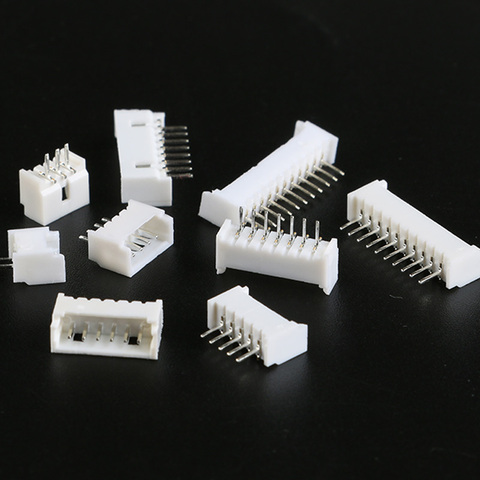 Connecteur Micro JST femelle droit pour carte PCB blanc 1.25, 1.25mm, 2, 3, 4, 5, 6, 7, 8, 10 pièces ► Photo 1/5