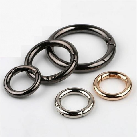 5 pièces o-ring boucles Clips en alliage de Zinc plaqué porte printemps mousqueton sacs à main sacs à main ► Photo 1/6