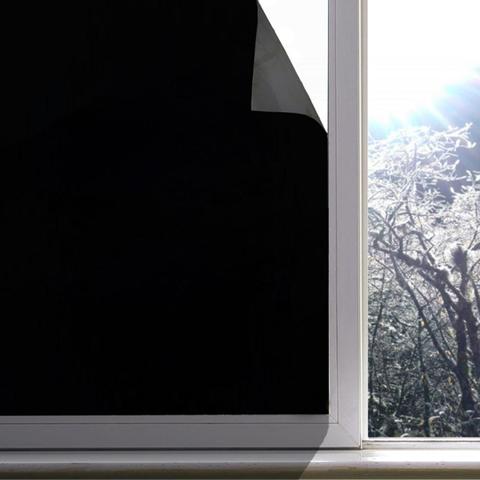 Autocollant de fenêtre Opaque, couvrant statique 100% de la lumière, blocage de la lumière, Film de teinte foncée en PVC, Protection pour la vie privée ► Photo 1/1