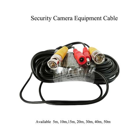 Connecteur BNC + DC 5/10/15/20/30/40/50m, câble d'alimentation vidéo pour caméra de sécurité, câble d'extension de caméra VCR ► Photo 1/6