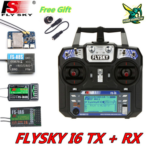 FLYSKY FS-i6 i6 2.4G 6CH AFHDS transmetteur avec iA6B X6B A8S R6B iA10B récepteur Radio contrôleur pour avion Drone RC FPV ► Photo 1/6