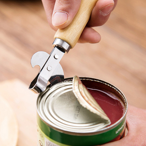 Ouvre-boîte en métal manuel, ouvre-bouteille de pot de pique-nique en plein air, coupe latérale professionnelle pour couvercle de canettes, outils de cuisine ► Photo 1/6