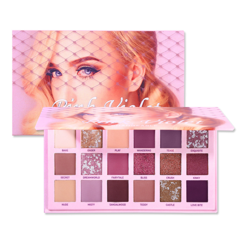 Palette de fards à paupières rose, Violet, Nude, 18 couleurs changeantes, mat, scintillant, pailleté, poudre, Pigment imperméable ► Photo 1/6