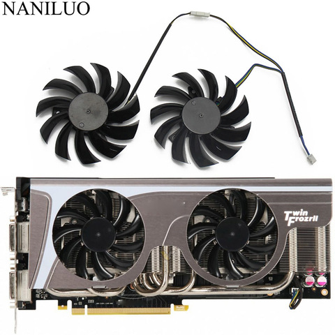 Ventilateur de refroidissement pour carte vidéo msi GeForce GTX 580/570/560/560Ti/480/465/460 GTX770, 75MM 0.35A, nouveau, 2 pièces/lot ► Photo 1/5