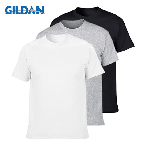 GILDAN – T-shirt à manches courtes et col rond pour homme, 100% coton, de marque, grande taille, 3 pièces/lot ► Photo 1/6