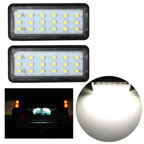 2 pièces sans erreur LED numéro de voiture plaque d'immatriculation lumière pour Toyota Land Cruiser 120 Land Cruiser 200 Prado 200 pour Lexus LX470 GX470 ► Photo 1/6