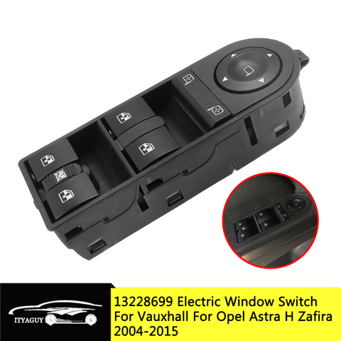 Interrupteur de vitre électrique avant-gauche, pour Vauxhall, Opel Astra H, Zafira B, Kombi, 13228699, 13215153, 2004 ► Photo 1/6