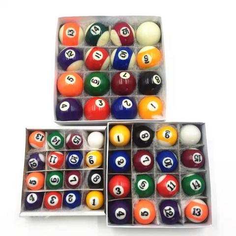 Mini boule de piscine en résine de Polyester, 25MM / 32MM/ 38MM, ensemble complet de 16 pièces pour enfants ► Photo 1/6