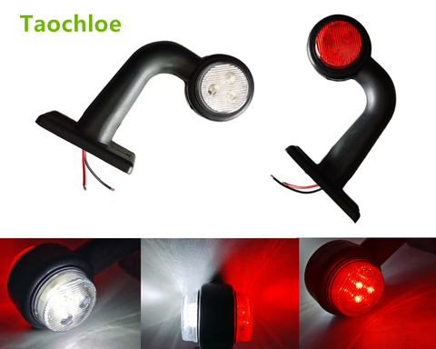 1 paire 2 ''10-30 V LED en caoutchouc tige lightbar marqueur Lumières contour lampes Indicateur lumières lumières extérieures Camion remorque Camion Bus ► Photo 1/6