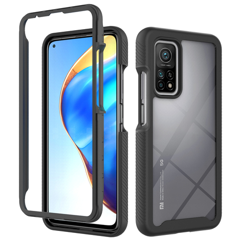 Coque antichoc hybride robuste armure PC + TPU pour Xiaomi Mi 10T Pro cadre souple couverture arrière transparente pour Mi 10T Lite 9T Pro ► Photo 1/6