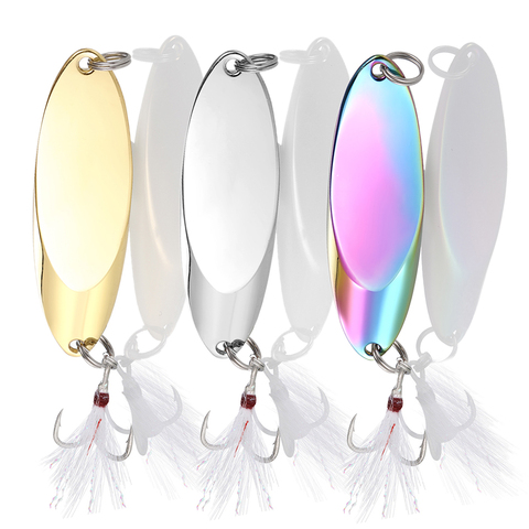 1 pièces métal Spinner cuillère leurres truite pêche leurre dur appât paillettes Paillette appâts artificiels Spinnerbait poisson outils 2.5g-42g ► Photo 1/6