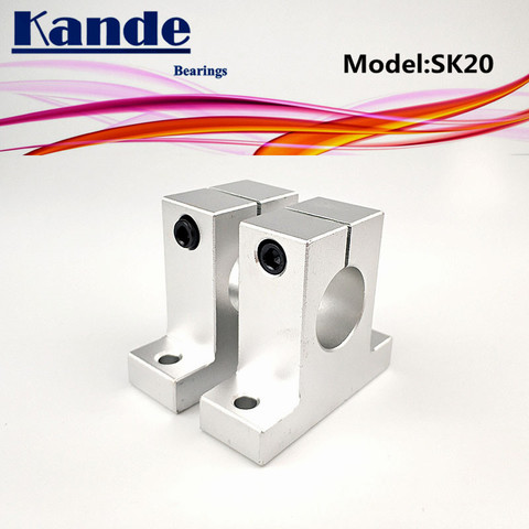 Kande – support d'arbre linéaire pour imprimantes 3D, 2 pièces, SK20, 20mm, coulissant ► Photo 1/1