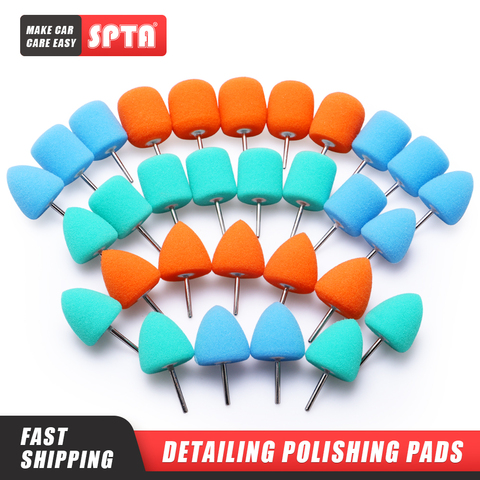 Spta – tampons de polissage pour automobile, 30 pièces, pour polissage et polissage des détails, à utiliser sur les outils rotatifs Dremel ► Photo 1/6