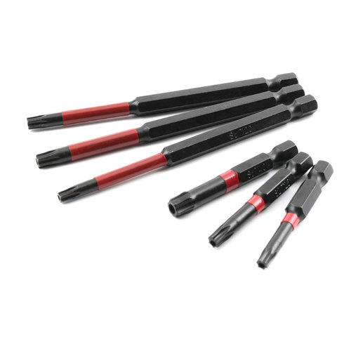 Une pièce anti-dérapant Torx embouts de tournevis 1/4 