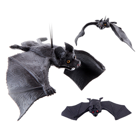 Jouet en forme de chauve-souris, Simulation d'halloween, accessoire d'horreur, décoration d'halloween, accessoire pour la maison, décoration murale pour fenêtre ► Photo 1/6