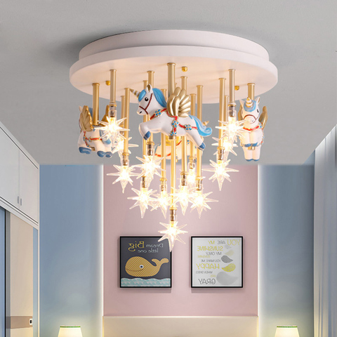 Plafonnier Led de forme ronde joyeux Go, mignon, luminaire de plafond de plafond, idéal pour la chambre d'un enfant ou d'une fille ou d'un garçon ► Photo 1/5