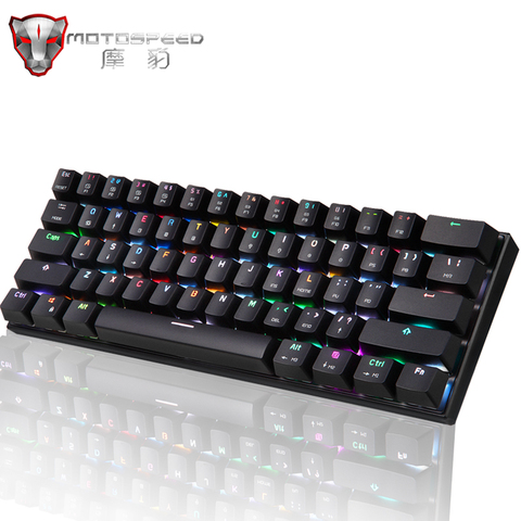 Motospeed-clavier mécanique Gaming CK62, 61 touches USB filaire/Bluetooth, avec rétroéclairage RGB LED, pour PC gamer ► Photo 1/6