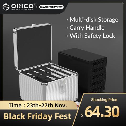ORICO 5/10/15 baie 3.5 ''disque dur boîtier de Protection en aluminium HDD avec Protection de verrouillage pour 2.5 3.5 M.2 boîtier de stockage de disque dur ► Photo 1/6