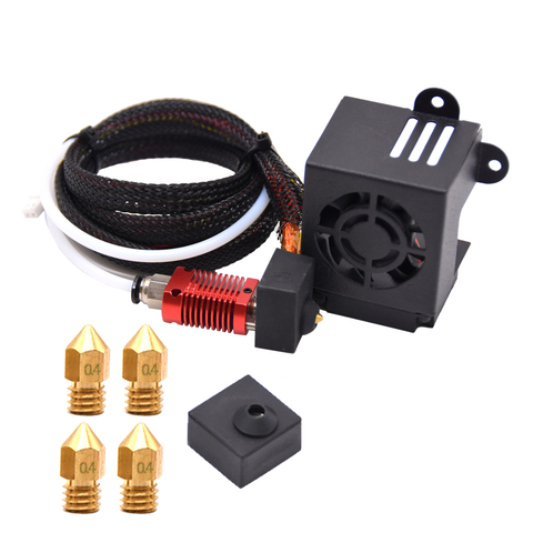 3D Imprimante Pièces Entièrement Assemblé Extrudeuse Kit avec 0.4mm Buse Bloc Chauffant En Aluminium Double Ventilateur De Refroidissement 24Vfor Creality Ender-3 ► Photo 1/6