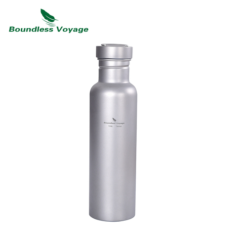 Bouteille d'eau en titane avec couvercle en titane, Voyage illimité, vaisselle pour Camping en plein air, cyclisme et randonnée, verres 25.6oz/750ml ► Photo 1/6